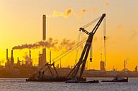 Floating crane during sunrise by Anton de Zeeuw thumbnail