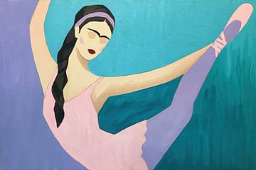 Stilisierte Tänzerin mit langen Linien von Imperial Art House