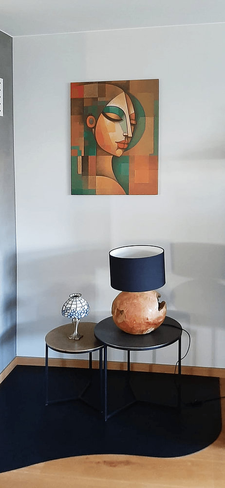 Visage de femme abstrait par Imagine