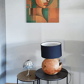 Photo de nos clients: Visage de femme abstrait par Imagine, sur toile