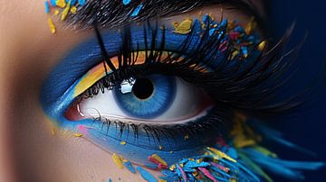 Maquillage pour les yeux bleus, photo de mode sur Animaflora PicsStock