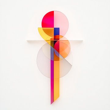 Eigentijdse lichtheid - toekomstgerichte kleurencompositie van Klaus Tesching - Art-AI