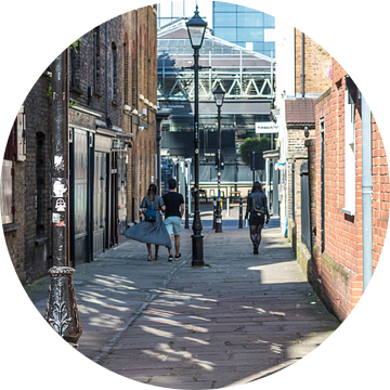 Stelletje in Londens straat beeld