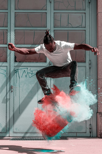 Skater - Kickflip mit Holipulver