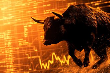 Bull market afbeeldingen - financiële symboliek van Poster Art Shop