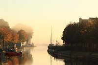 De rivier de Luts in de vroege ochtend uurtjes in Balk Friesland