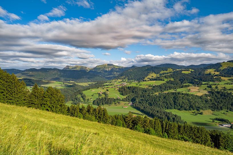 View from the Kapf to the Hochgrat and Steibis by Leo Schindzielorz