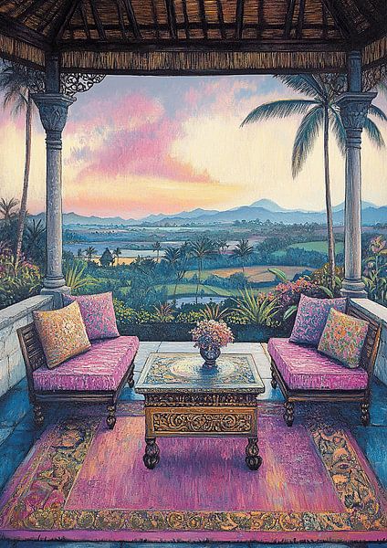 Veranda View | Veranda View by Eye catching paintings
