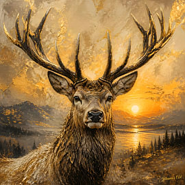 The Golden Stag - Junggeselle 1 von Johannas Art Creations