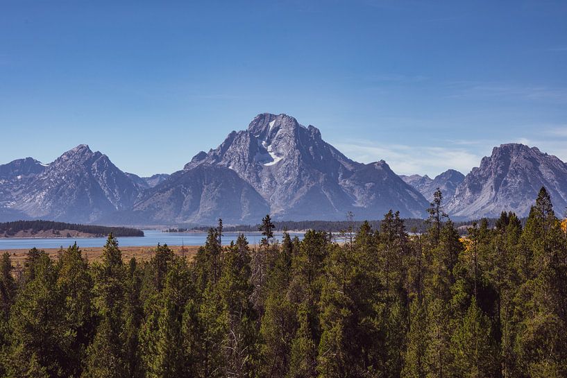 Vue du Grand Teton dans le parc national du Grand Teton par Maarten Oerlemans