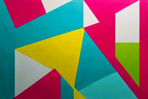 Abstracte vormen in felle kleuren