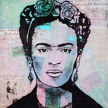 Frida Trikolore von Kathleen Artist Fine Art