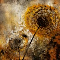 Paardenbloem in goud