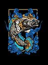 slangenkopvis, combinatie met balinese ornamenten, van Rofis art thumbnail