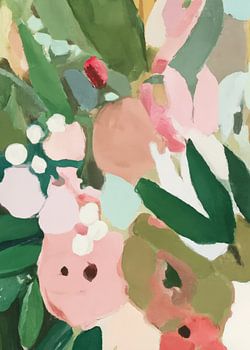 Urban jungle, abstract in pastel colours