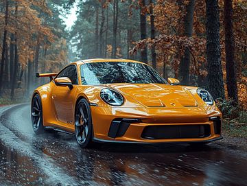 Porsche 911 orange by Bianca Bakkenist