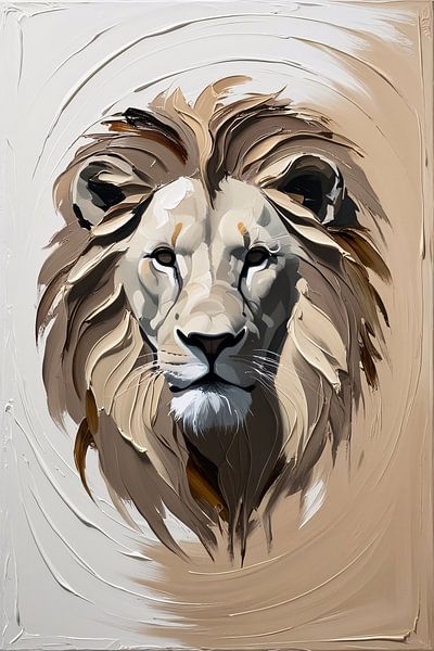 Majestic lion with soft tones by Art & Soul Creations