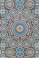 Fotodruck von Kachelarbeiten in Marrakesch