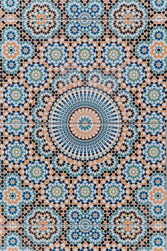 Photo print of tile work in Marrakech