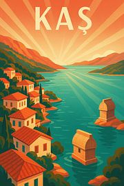 Kaş Küsten Eleganz Poster von Travel Shop