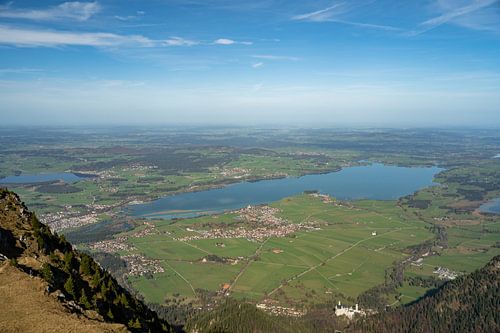 Uitzicht op de Forggensee, Neuschwanstein, schwangau