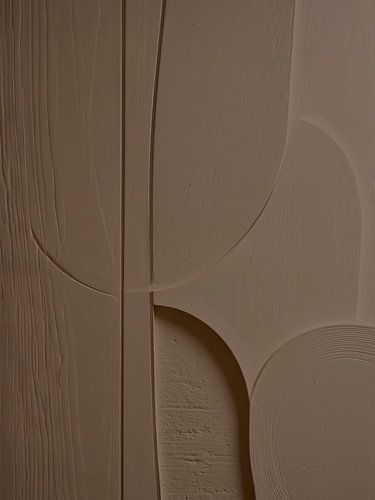 Minimalist 3D art - Warm Taupe