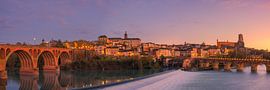 Panorama und Sonnenuntergang in Albi, Frankreich