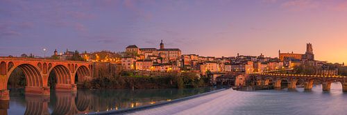 Panorama et coucher de soleil à Albi, en France