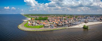 Urker luchtfoto van het voormalige eiland aan het IJsselmeer