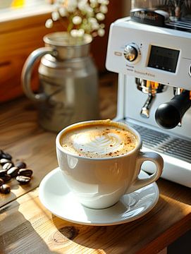 kop koffie of Cappuccino drinken van Egon Zitter