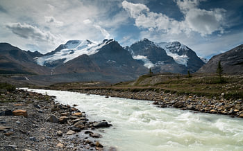 Athabasca River, Jasper National Park, Rocky Mountains, Alberta, Kanada