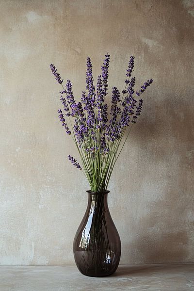 Lavender in a dark vase by Imperial Art House