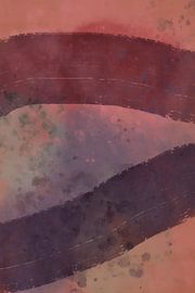 Modern abstract painting in pink, purple, coral and green. by Dina Dankers