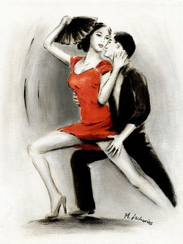 Latin American Dance Couple by Marita Zacharias