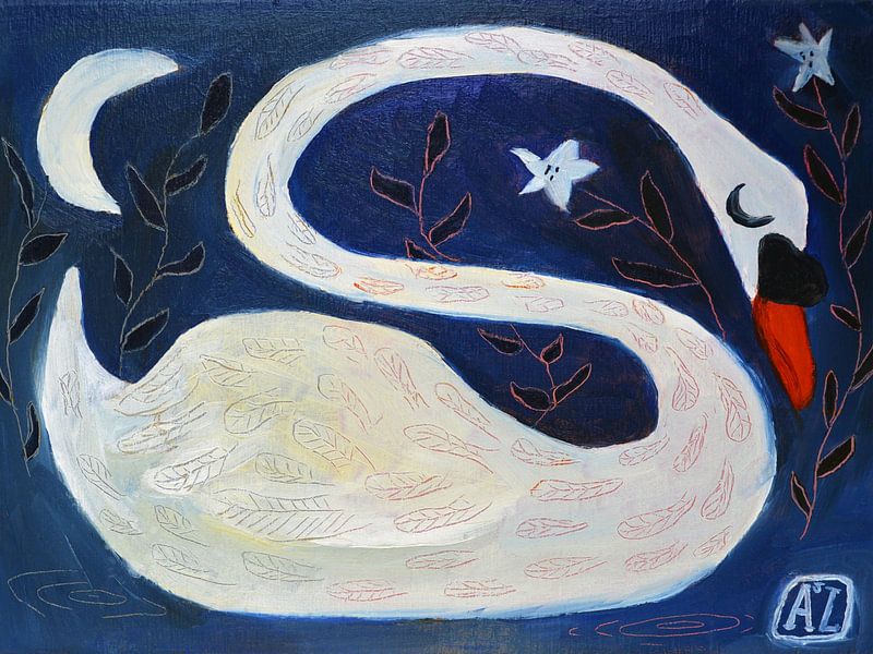 Abstrakter Schwan von Anita Letuve