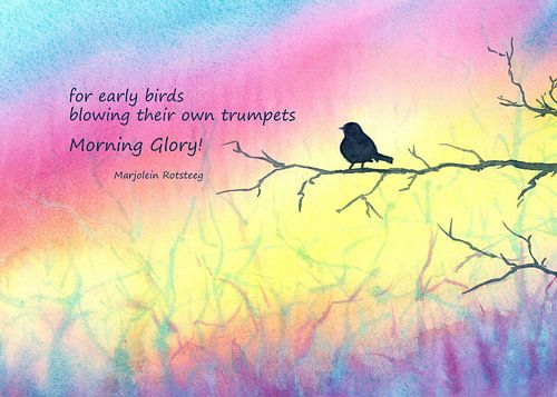 Voor vroege vogels Haiku Engels