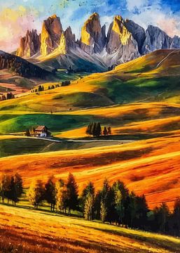 Herfst boven de Alpe di Siusi van MIROKKU