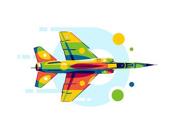 Mirage F1 in Pop Art Illustratie van Lintang Wicaksono