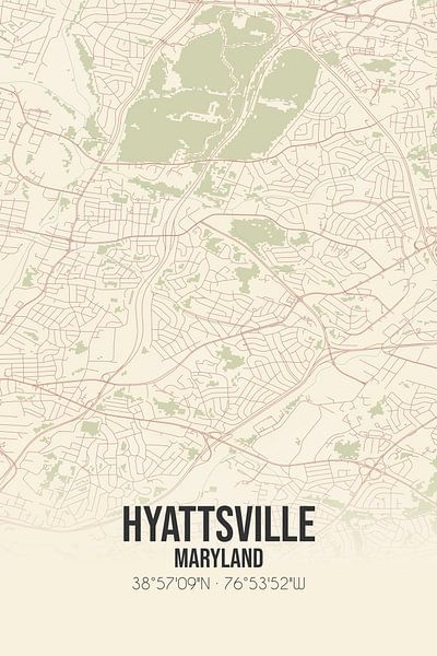 Vintage map of Hyattsville (Maryland), USA. by Prints of Place