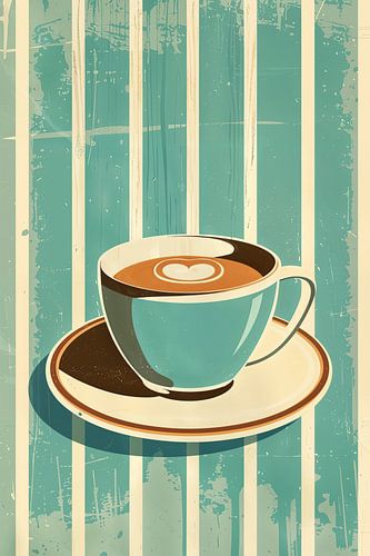 Kaffee – Bunte Abstraktion von Poster Art Shop