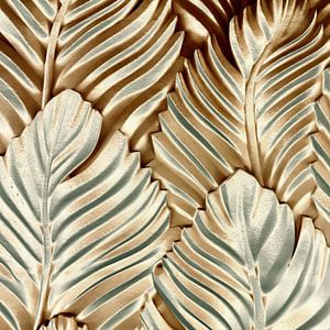 Abstract palmboom bladeren in goud
