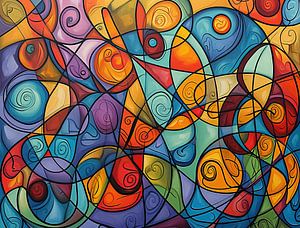 Spirales | Art abstrait vibrant sur Tableaux ARTEO
