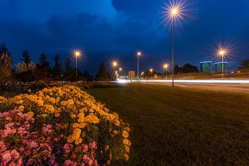 Bloemenperk bij de burchtovergang Wolfsburg