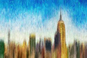 Skyline met Empire State Building van Arjen Roos