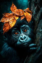 Gorille avec feuilles d'oranger sur Art & Soul Creations