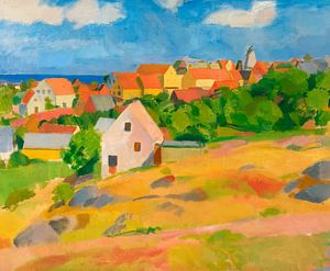 Karl Isakson - Vue sur Gudhjem (1921)