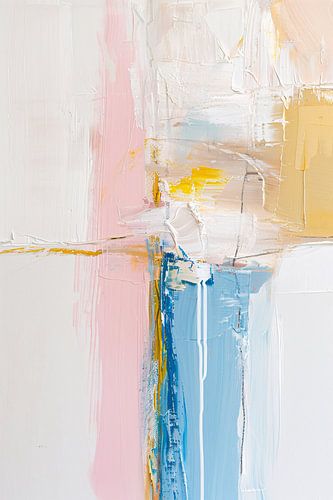 Abstract kunstwerk met pastelkleuren en textuur