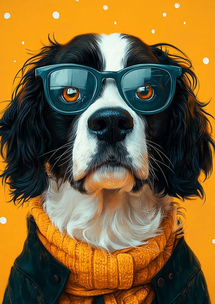 Chien avec Syal par R Pevitanada