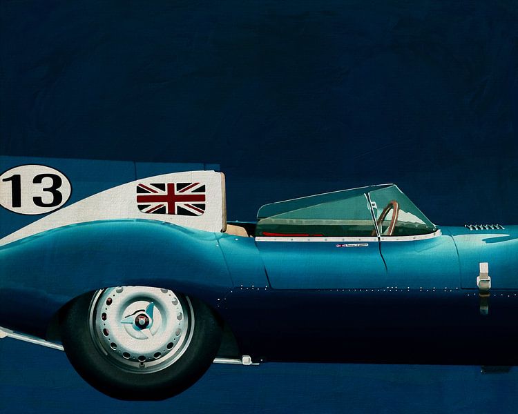 Jaguar Type D 1956 Partie droite par Jan Keteleer