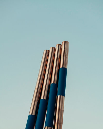 Rohre in blau
